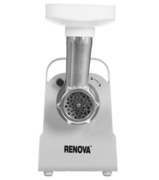 Мясорубка электрическая Renova MG170-R1WC белый, 1700 Вт, 2.0 кг/мин, реверс, защита от перегрузки, насадки - 4