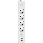 Сетевой фильтр Cablexpert Exnovo EXN-4-CU2-W-2, 4 р, 16А, 1xType-C PD, 30Вт, 2хUSB, 2 м, ур.защиты 4+, белый, коробка, фото6