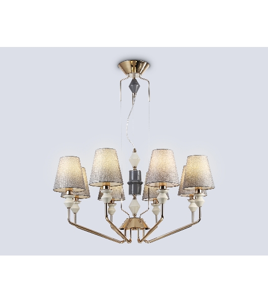 Люстра Ambrella light LH75403/8 GD/GR золото/серый E14*8 max 40W D815*1260