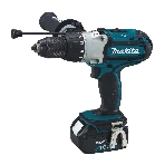 Дрель Makita DHP451RFE Дрель ак(уд), 18В,2х3Ач Li-ion,БЗП-13мм,0-300\0-600\0-1700об\м,80\40Нм,2.2кг,чем,подсветка, фото 1