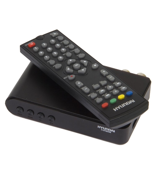 Приставка для цифрового ТВ Hyundai H-DVB200 черный, DVB-T2, DVB-T, DVB-C, HDMI, USB 2.0