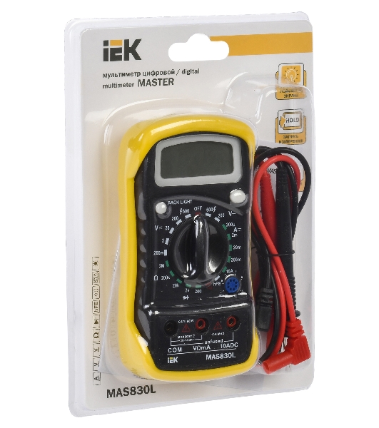 Мультиметр цифровой Master MAS830L IEK TMD-3L-830