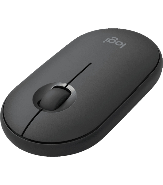 Мышь беспроводная Logitech Pebble M350 графитовый, 1000 dpi, радиоканал, Bluetooth, USB, кнопки - 3
