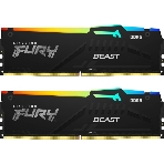 Оперативная память Kingston Fury Beast, DDR5, 16Gb (2x8GB), 5600MHz, CL40, DIMM, с радиаторами, RGB, черный, фото7