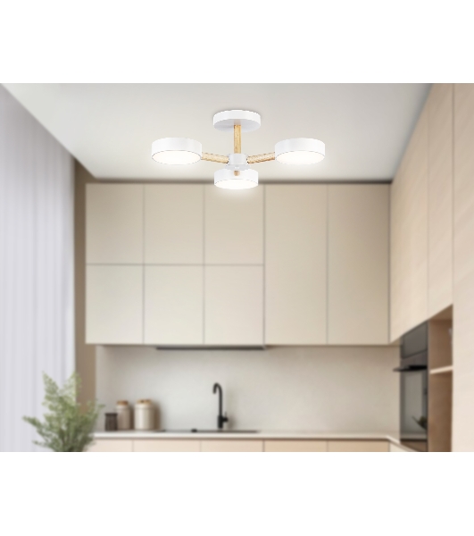 Светильник Ambrella light FL4821/3 WH белый 3000K-6400K 40W D580*160 (ПДУ ИК)