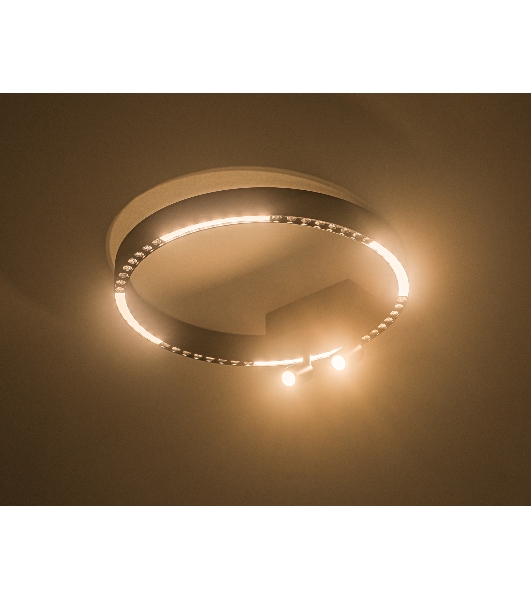 Потолочный светодиодный светильник Ambrella light FL5806/1+2 BK черный 25W 3000K/4200K/6400K D400*95 (без ПДУ)