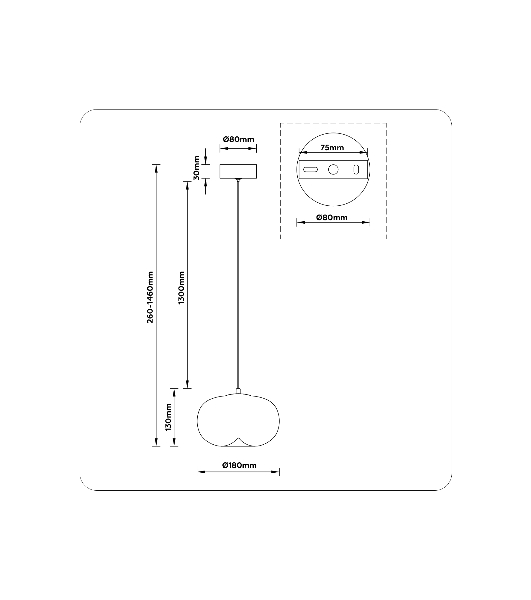 Подвесной светодиодный светильник Ambrella light LH11082 BK/SM черный/дымчатый 4W 3000K D180*130