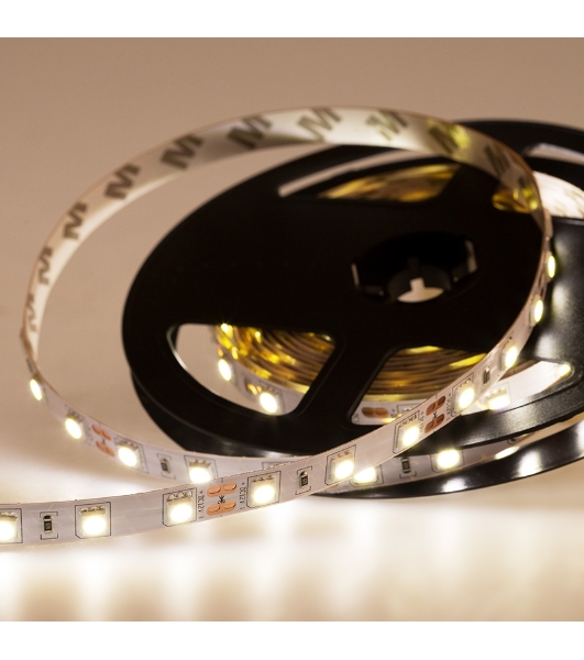 Лента светодиодная открытая, 10 мм, IP23, SMD 5050, 60 LED/m, 12 V, цвет свечения белый