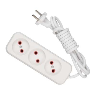 Удлинитель 3х2 м без заземл. 10А IP20 Lezard 720-0302-303