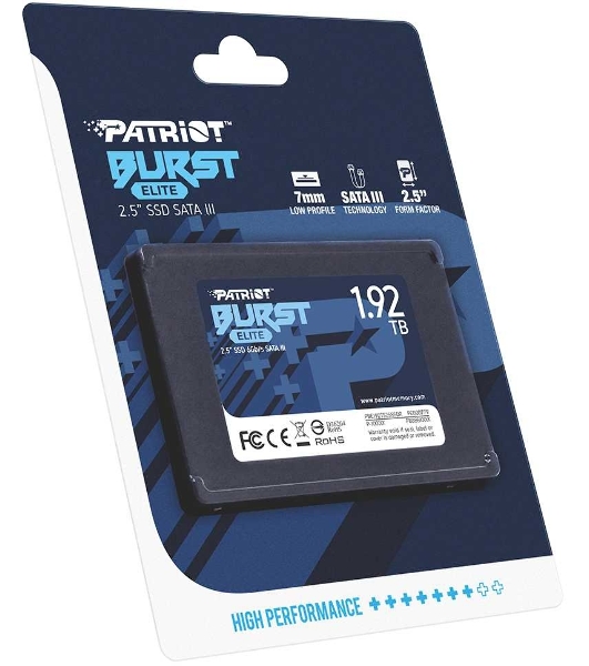 Накопитель SSD Patriot Burst Elite, 1.92Tb, SATA, 2.5', R/W 450/320