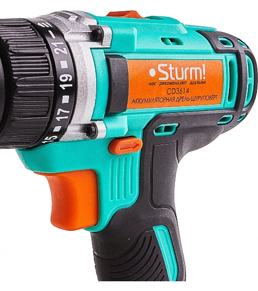 Дрель-шуруповерт Sturm CD3614, 14 В, 2 Ач, 28 Нм, щеточный