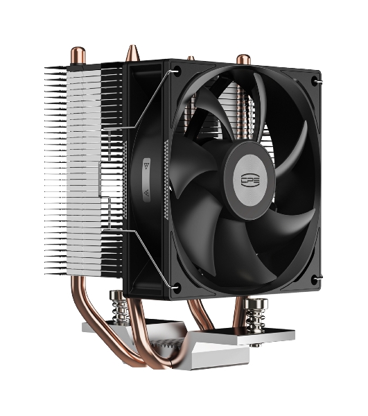 Кулер для процессора PCCooler R200 S115X/1200/1700/AM4/AM5 (TDP 110W, 90мм Non LED Fan, 2 тепловые трубки 6мм, 2200RPM, 28,3dBa)