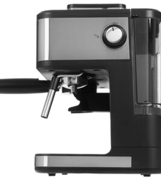 Кофейная станция BQ CM1003 сталь/черный, исп. кофе - зерновой/молотый, 1.5 л, 1150 Вт. 15 бар