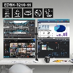Кронштейн для четырех мониторов 13'-32' настольный ExeGate EDM4-3210-11 (VESA 75x75, 100x100, макс.нагрузка 4х10 кг, наклон -90°/+90°, поворот -90°/+90°, вращение 360°, 2 способа крепления: сквозное и струбцина, цвет черный), фото8
