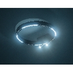 Потолочный светодиодный светильник Ambrella light FL5806/1+2 BK черный 25W 3000K/4200K/6400K D400*95 (без ПДУ), фото 1