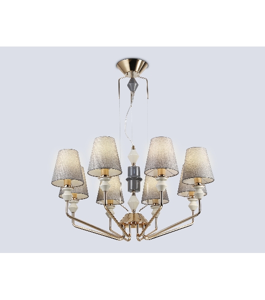 Люстра Ambrella light LH75403/8 GD/GR золото/серый E14*8 max 40W D815*1260