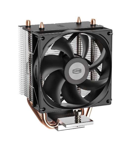 Кулер для процессора PCCooler R200 S115X/1200/1700/AM4/AM5 (TDP 110W, 90мм Non LED Fan, 2 тепловые трубки 6мм, 2200RPM, 28,3dBa)