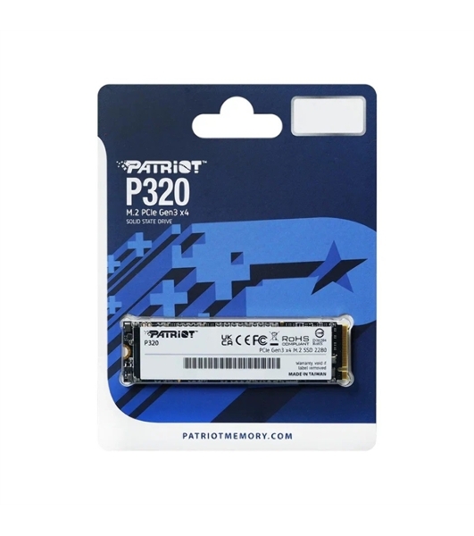 Накопитель SSD Patriot P320, 256Gb, PCIe 3.0 x4, M.2 2280, NVMe, R/W 2200/1200