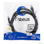 Патч-корд Cabeus, Cat.5e, неэкр., U/UTP, RJ45/RJ45, LSZH, AWG24, 3м, черный, фото 1