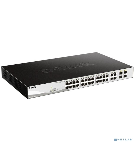 Коммутатор D-Link DGS-1210-28MP/F3A, 24×1 Гбит/с + 4×1 Гбит/с Combo, настраиваемый