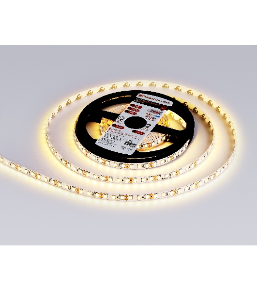 Светодиодная лента GS1101 2835 120Led/ 9.6W m/ 12V IP20 3000K/ 5000*8*1.2mm (2 конт.)