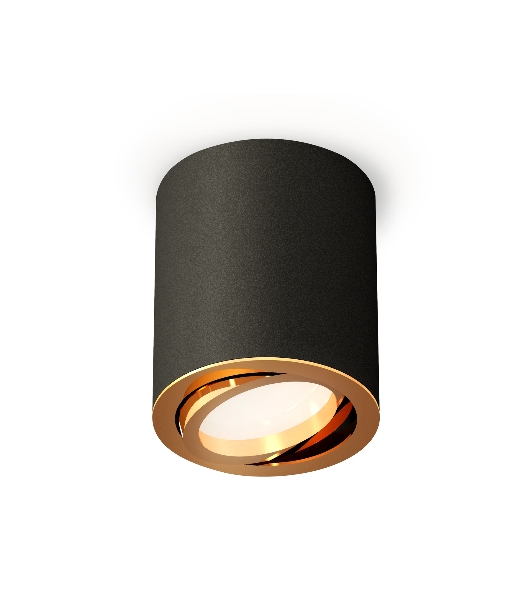 Светильник Ambrella Light XS7422003 SBK/PYG черный песок/золото желтое полированное MR16 GU5.3 (C7422, N7004)