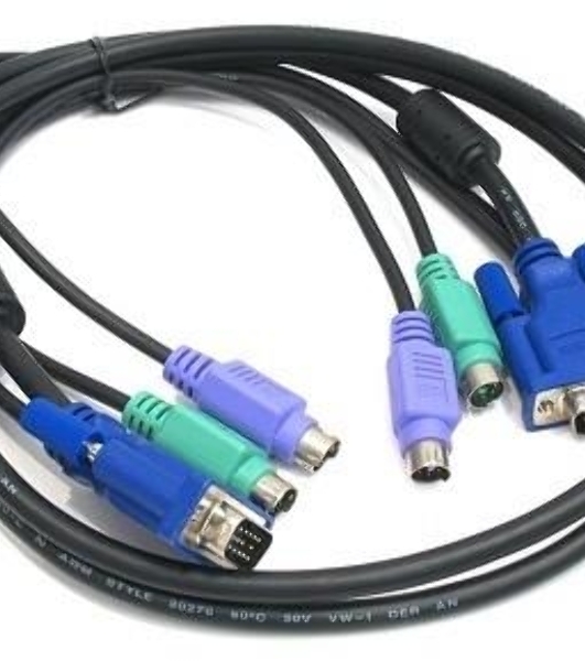 Переключатель D-Link DKVM-CB5Кабель KVM для подключения клавиатуры, мыши и монитора, длина 4,5 м