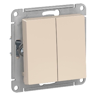 Механизм выключателя 2-кл. СП AtlasDesign 10А IP20 (сх. 5) 10AX беж.