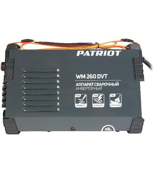 Сварочный аппарат Patriot WM260DVT инвертор MMA/TL/vrd 12.5кВт