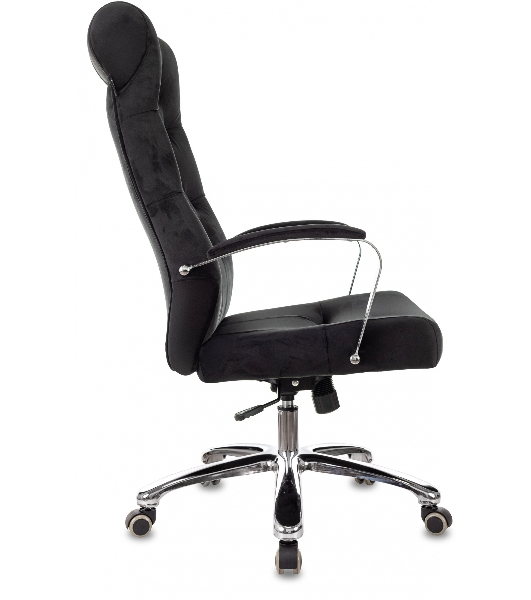 Кресло руководителя Бюрократ T-9928SL Fabric черный Italia Black, крестов. металл хром