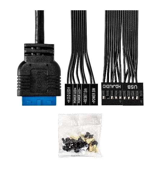Компьютерный корпус Minitower ExeGate BAA-308U2-UNS400 (mATX, БП UNS400 с вент. 12см, 1хUSB/2хUSB 3.0, HD Audio, черный)