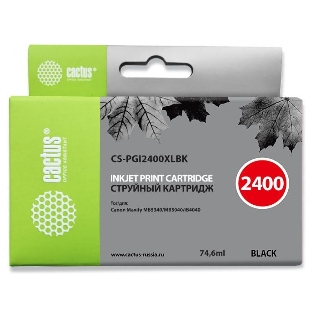 Картридж струйный Cactus CS-PGI2400XLBK черный (74.6 мл) для Canon MAXIFY iB4040/МВ5040/МВ5340