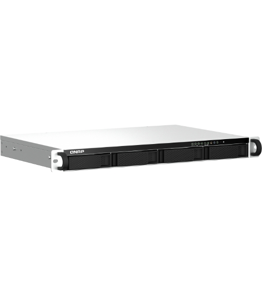 Сетевое хранилище SMB QNAP TS-464eU-8G NAS 4 HDD trays, rackmount 1U, 1 PSU. 4-core Intel Celeron N5105/N5095 2.0-2.9 GHz, 8 Gb RAM, 2x2.5GbE, 2xUSB 3.2 Gen 2 (10Gbps), 2xUSB 2.0, 1xHDMI, 2xM.2 PCIe Gen 3 x1 slots, W/o rail kit RAIL-B02