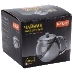 Чайник заварочный MALLONY Menta-500 из нержавеющей стали и жаропрочного стекла, 0.5 л., фото5
