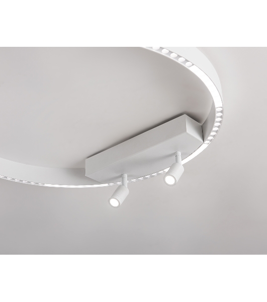 Потолочный светодиодный светильник Ambrella light FL5807/1+2 WH белый 40W 3000K/4200K/6400K D600*95 (без ПДУ)