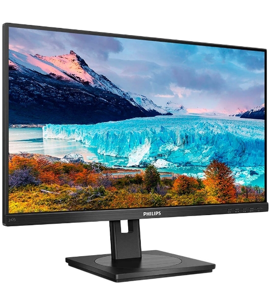 Монитор 23.8' Philips 242S1AE IPS 1920x1080, 75 Гц, 4 мс, 16:9, 300 кд/м2, 1xHDMI, 1xDP, 1xDVI, 1xVGA, 1x3.5 мм, черный