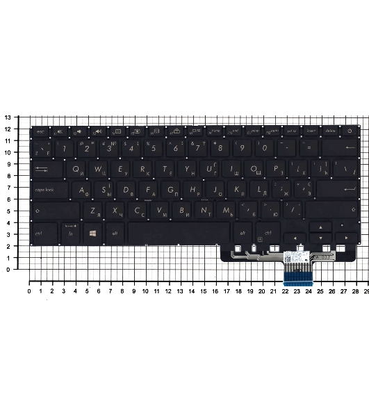Клавиатура для ноутбука Asus ZenBook Pro UX450F черная с подсветкой
