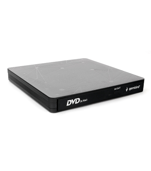 Оптический привод внешний с интерфейсом USB Gembird DVD-USB-03 пластик, черный