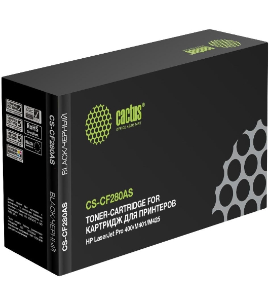Картридж лазерный Cactus CS-CF280AS черный (2700 стр.) для HP LJ Pro 400/M401/M425