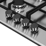 Газовая варочная панель Evelux HEG 633 X Hi-Tech, 60 см, 4 конфорки, чугунные решетки, газ-контроль, электроподжиг, механическое управление, нержавеющая сталь, фото15