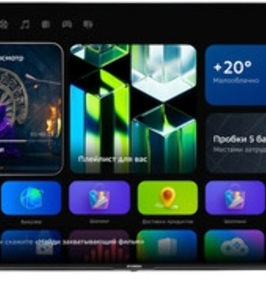 Телевизор Hyundai 50' H-LED50BU7012 черный LED 4K UHD 60Hz Smart TV YaOS 2GB/32GB