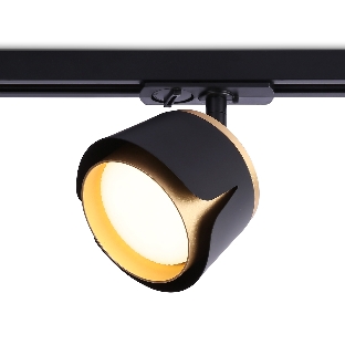 Трековый однофазный светильник Ambrella light GL5344 BK/GD черный/золото GX53 D100*66