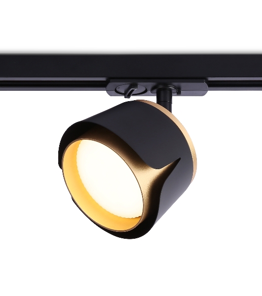 Трековый однофазный светильник Ambrella light GL5344 BK/GD черный/золото GX53 D100*66