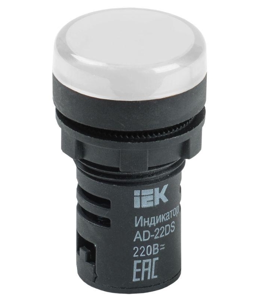 Арматура светосигнальная AD-22DS 220В бел. IEK BLS10-ADDS-230-K01