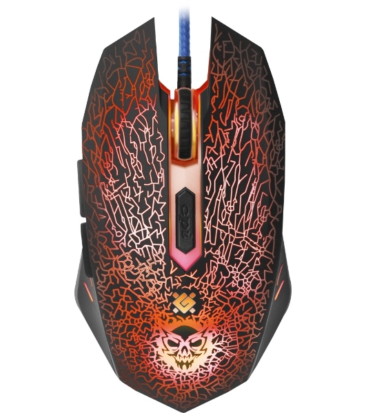 Мышь проводная Defender Shock GM-110L черный, 3200 dpi, USB, кнопки - 6
