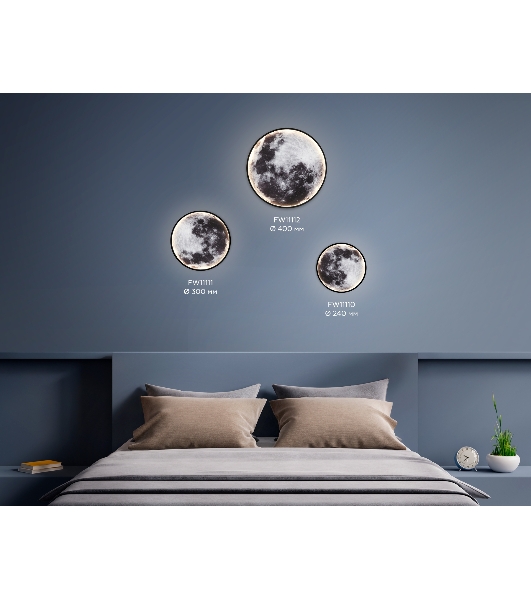 Настенно-потолочный светодиодный светильник Ambrella light FW11112 BK черный 25W LED 3000-6400K D400*38