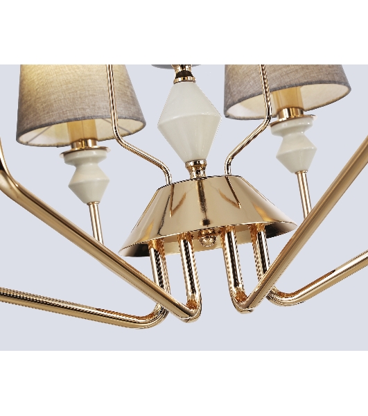 Люстра Ambrella light LH75403/8 GD/GR золото/серый E14*8 max 40W D815*1260