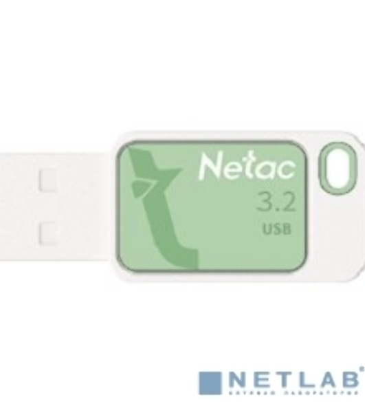 Флешка USB Netac UA31 (NT03UA31N-128G-32GN), 128Gb, USB 3.2, R/W 110/45, зеленый/белый