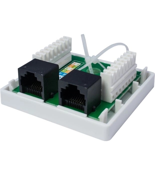 Компьютерная розетка 8P8C (RJ-45), UTP, Cat.6, 2 порта