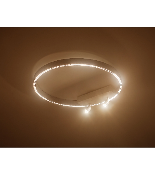 Потолочный светодиодный светильник Ambrella light FL5807/1+2 WH белый 40W 3000K/4200K/6400K D600*95 (без ПДУ)